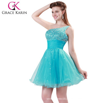 Neuestes und modisches Grace Karin Backless One Schulter Kurzes Cocktailkleid Patterns CL4414